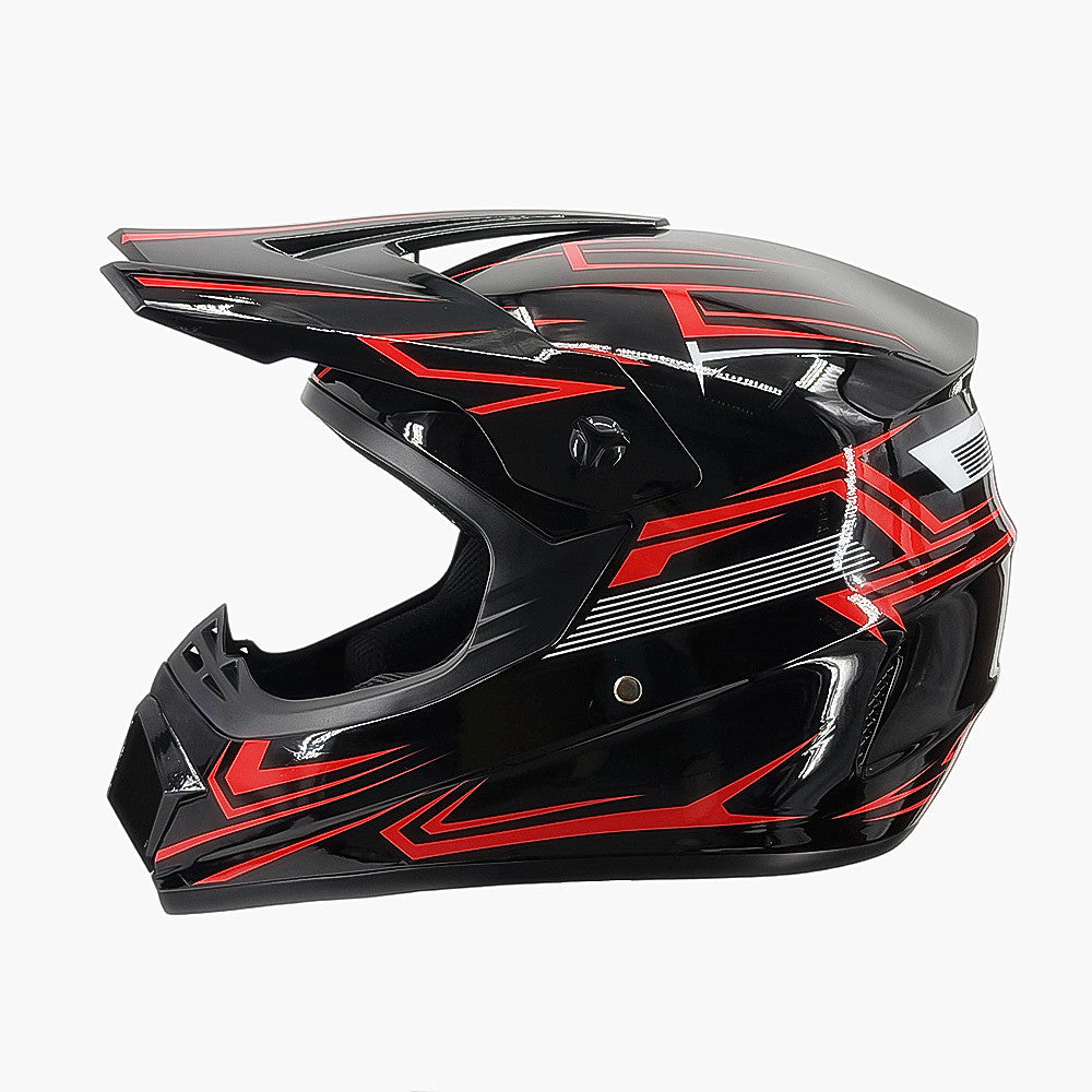 full-face motocross helmet with extended visor and reinforced chin guard Stornfield