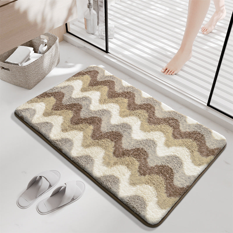 Zigzag Pattern Bath Mat