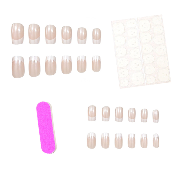 Elegant French Tip Press-On Nails Stornfield
