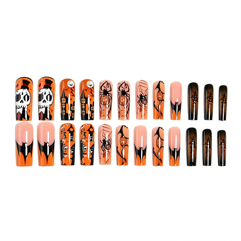 Artificial nail set with Halloween motifs and creative glitter Stornfield