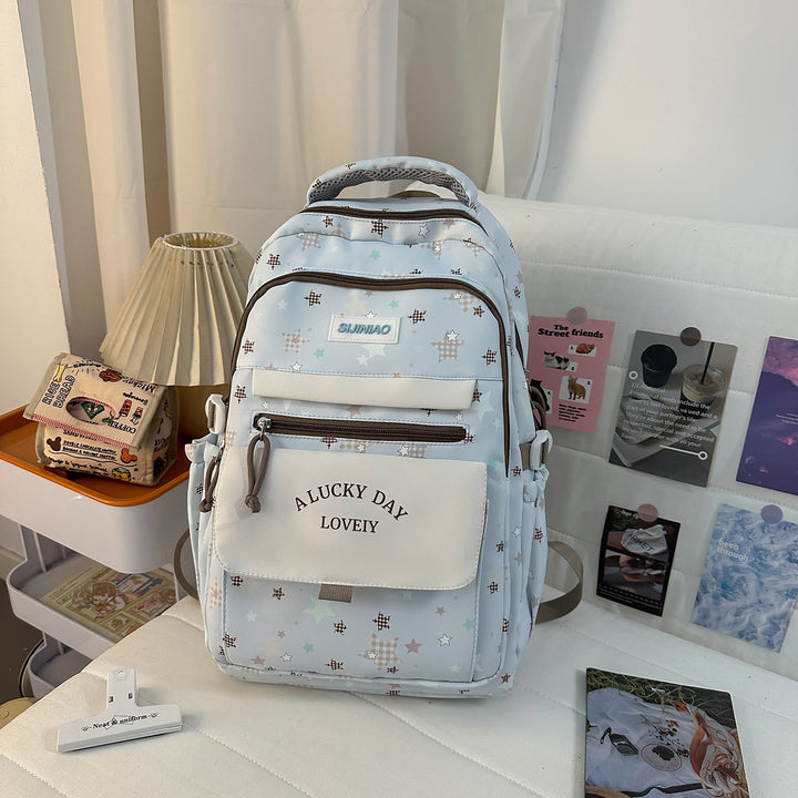 Multi-Pocket Backpack with Plush Charm Stornfield