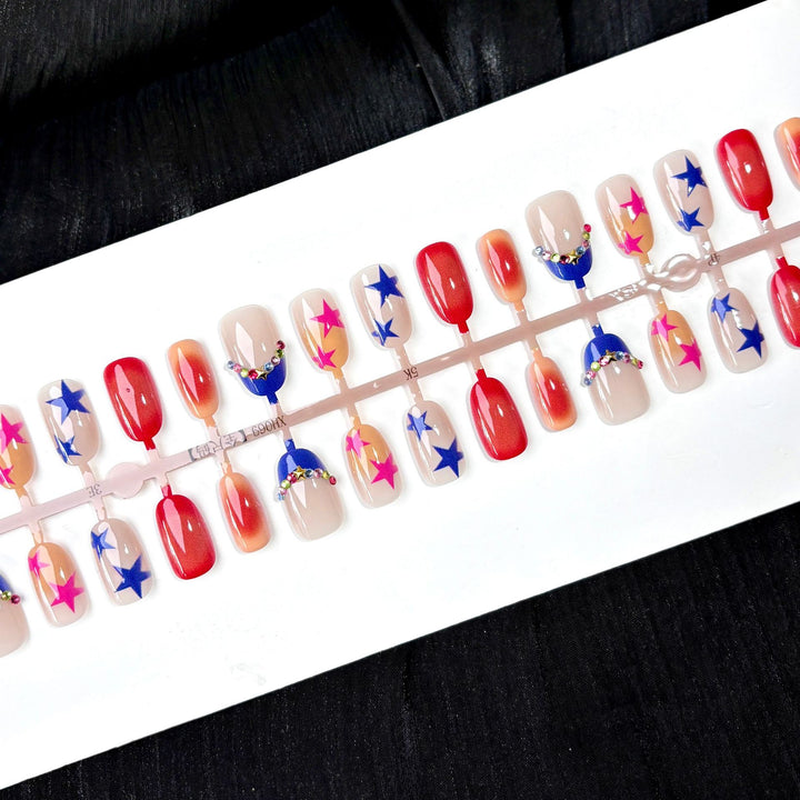 Elegant Polka Dot and Lace Press-On Nail Set