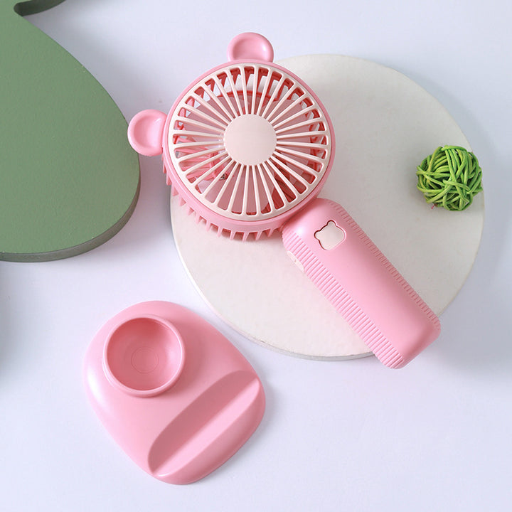 Ladies portable mini hand fan in cute bear design Stornfield