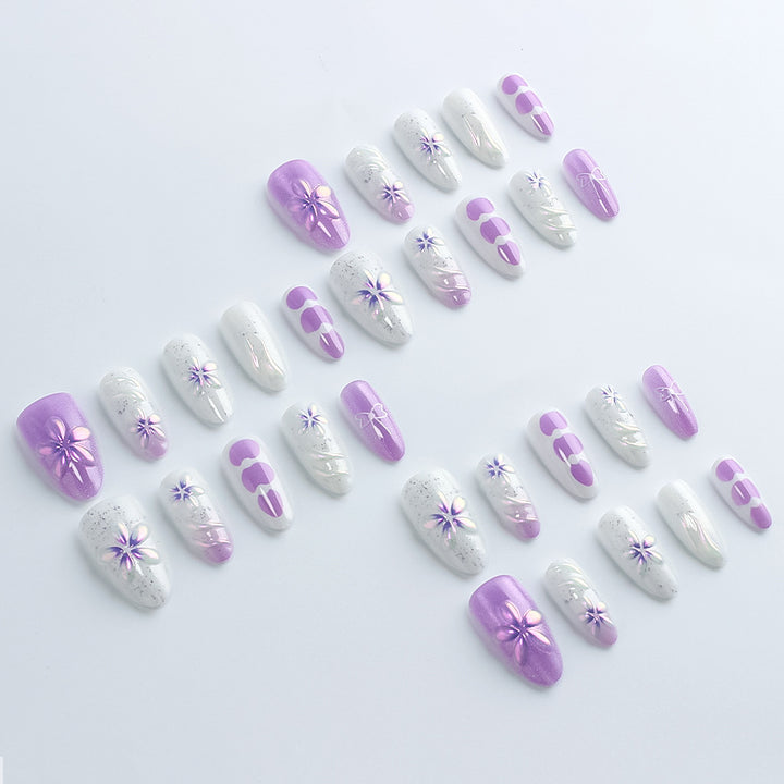 Decorative Floral Press-On Nail Collection Stornfield