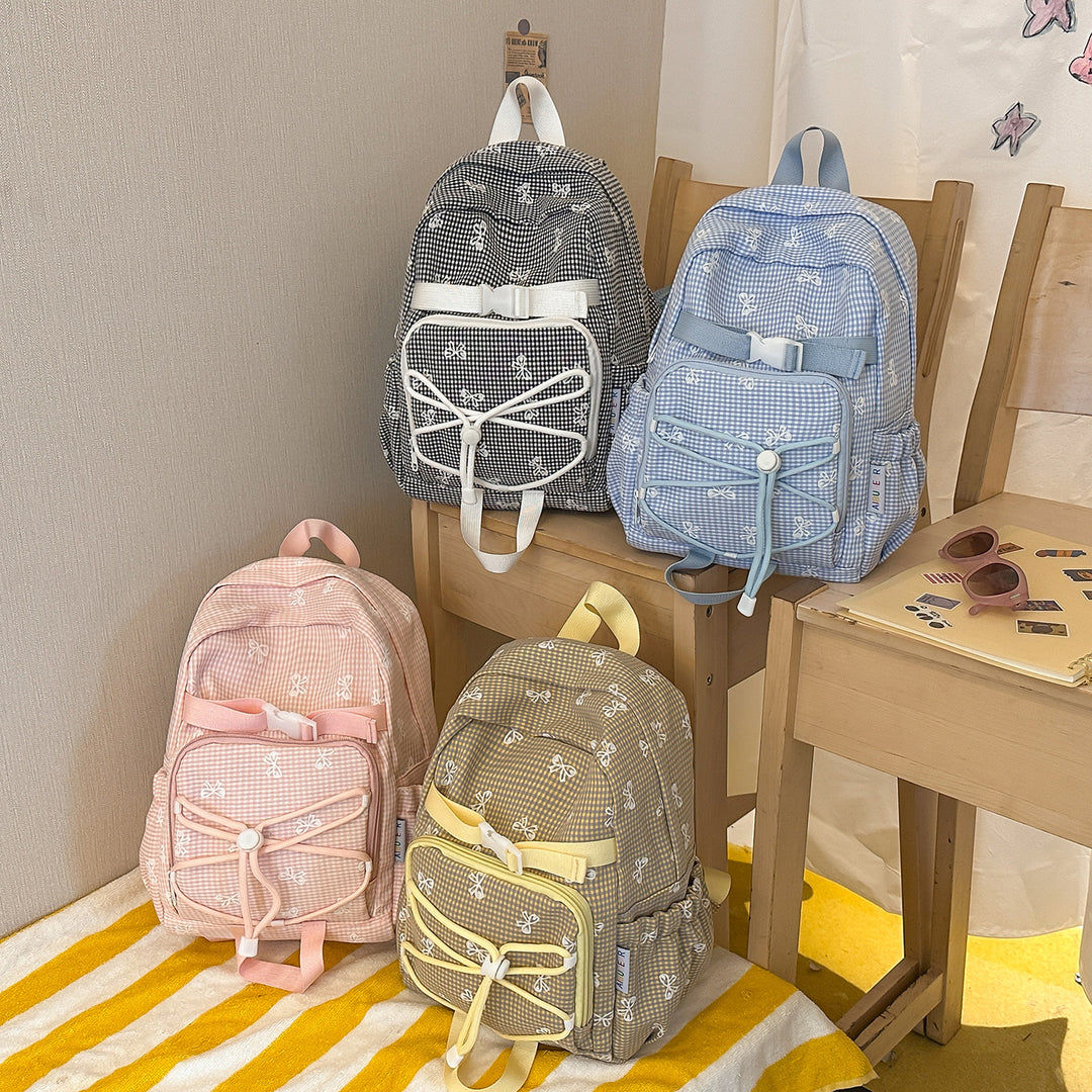 Charming Bow-Embellished Casual Backpack Stornfield