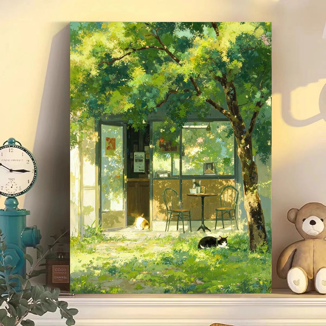 Cozy Café Scene Canvas Artwork Stornfield
