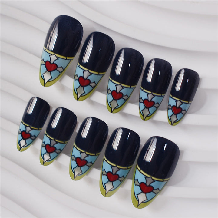 Stained Glass Inspired Press-On Nails Stornfield