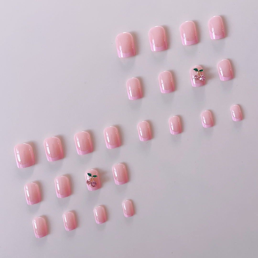 Artificial nail set with unique floral accents Stornfield