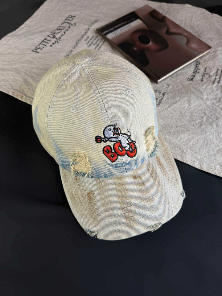 Women's Vintage-Inspired Distressed Embroidered Cap Stornfield