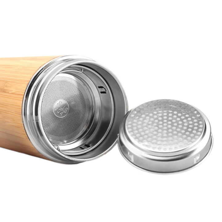 Ladies elegant insulated drinking bottle made of bamboo with double wall Stornfield