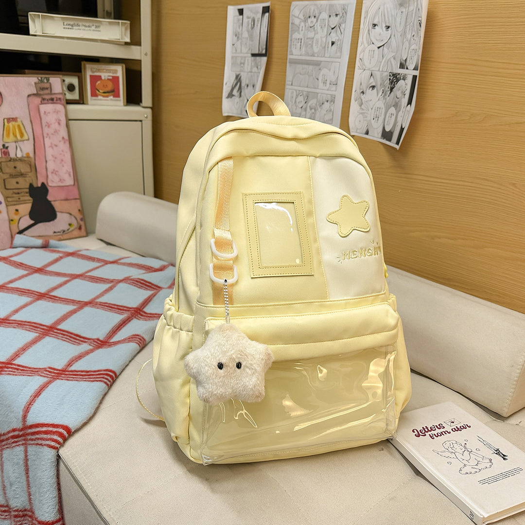 Cozy Plush Star-Embellished Backpack Stornfield