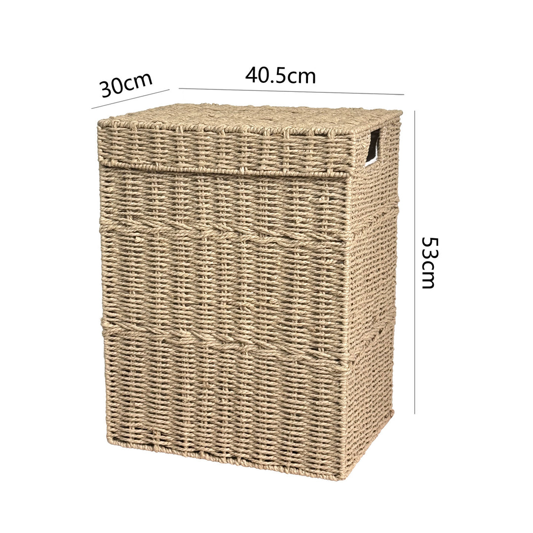 High-quality laundry basket with lid and handles Stornfield