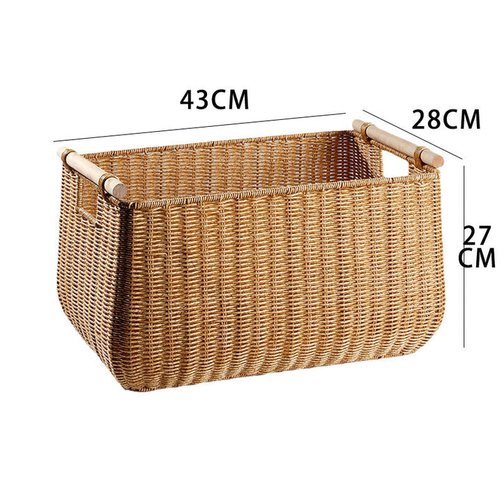 Large Handwoven Storage Basket with Ergonomic Handles Stornfield