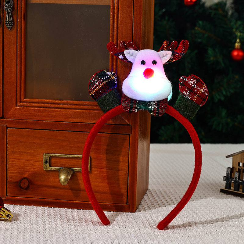 LED Glowing Christmas Hairband with Reindeer Motif Stornfield