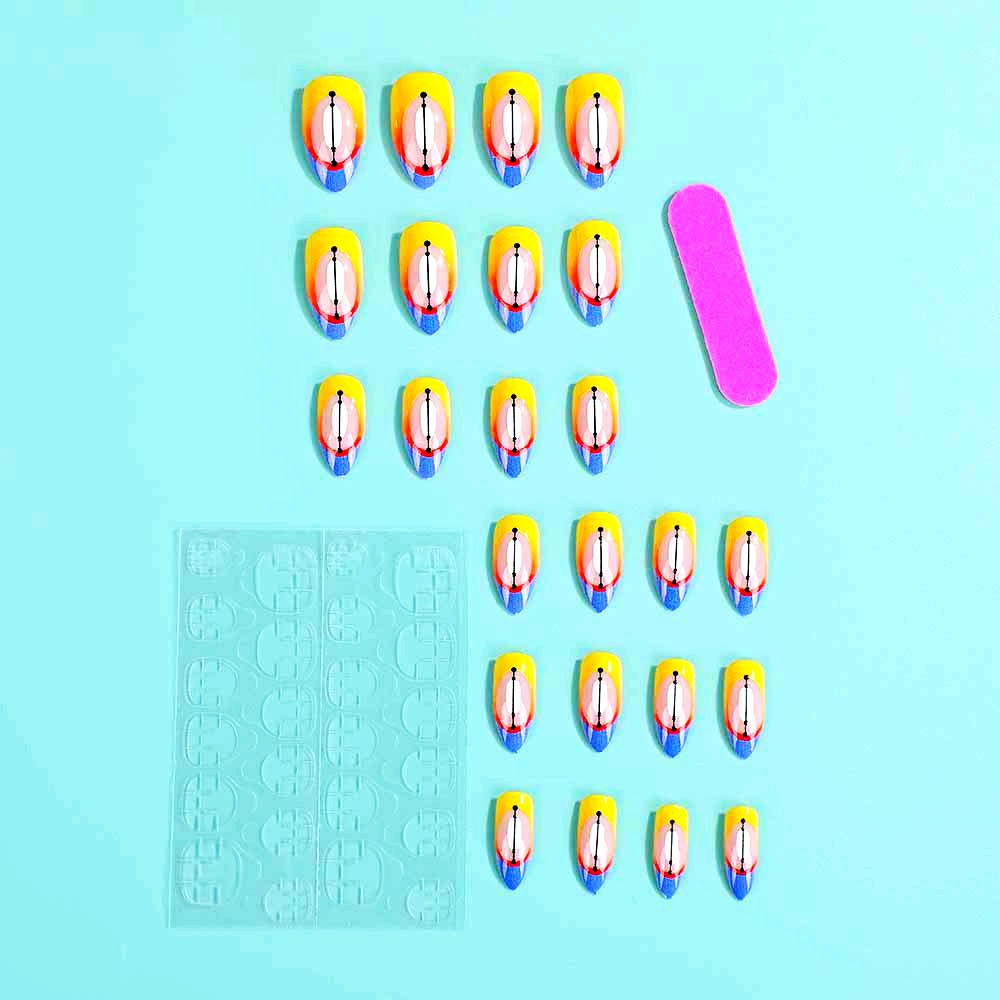 Creative artificial nails in modern geometric style Stornfield