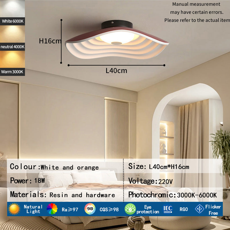 Modern Wave-Structured Ceiling Light