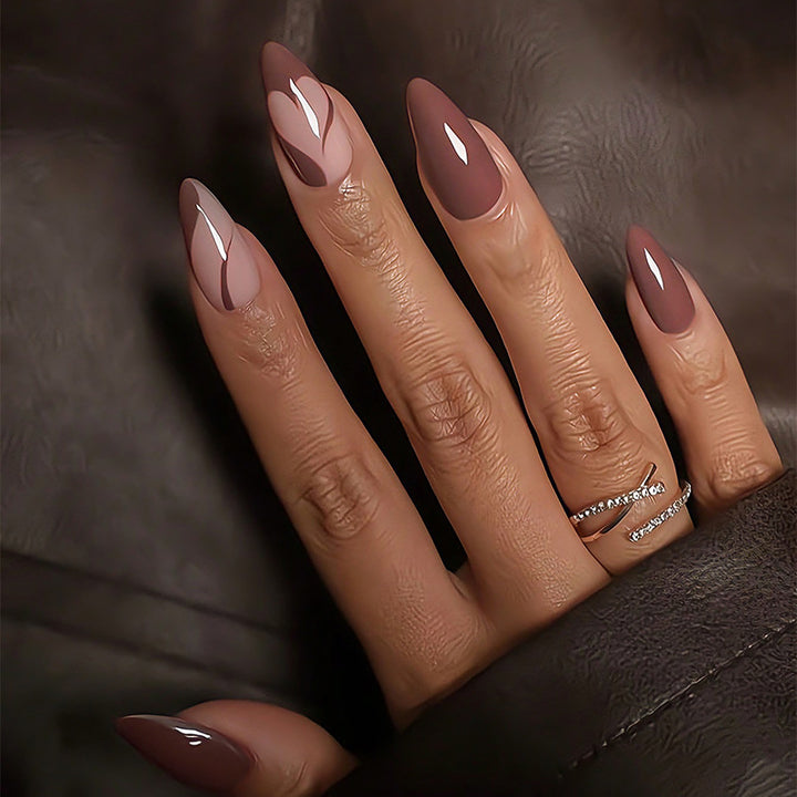 Acrylic nail set with elegant and creative design elements Stornfield