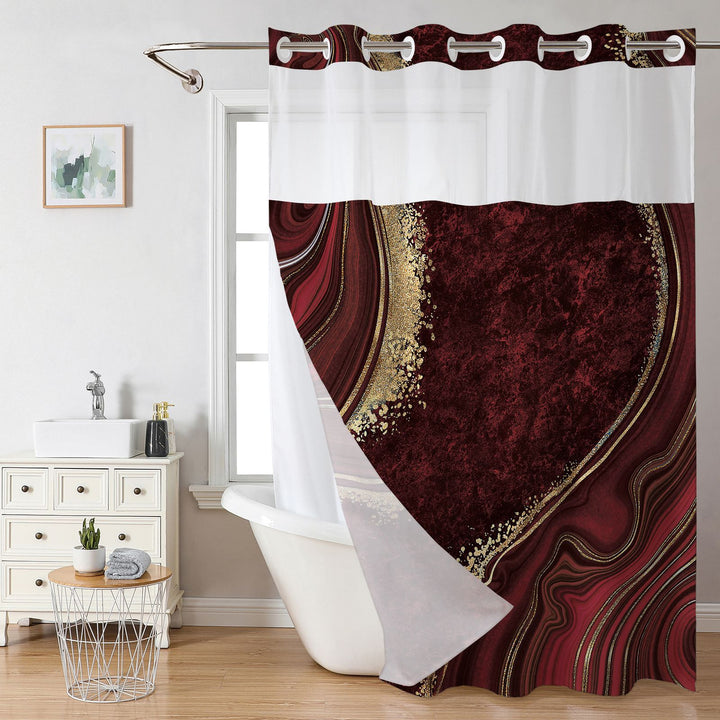 Elegant Marble Design Shower Curtain Stornfield