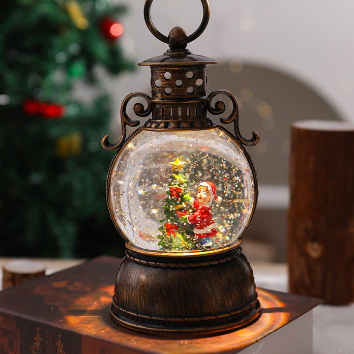 Nostalgic Christmas lantern with snow globe Stornfield