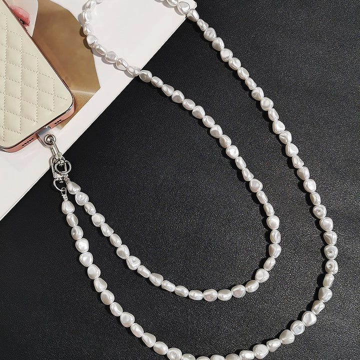 Elegant Layered Pearl Chain Necklace Stornfield