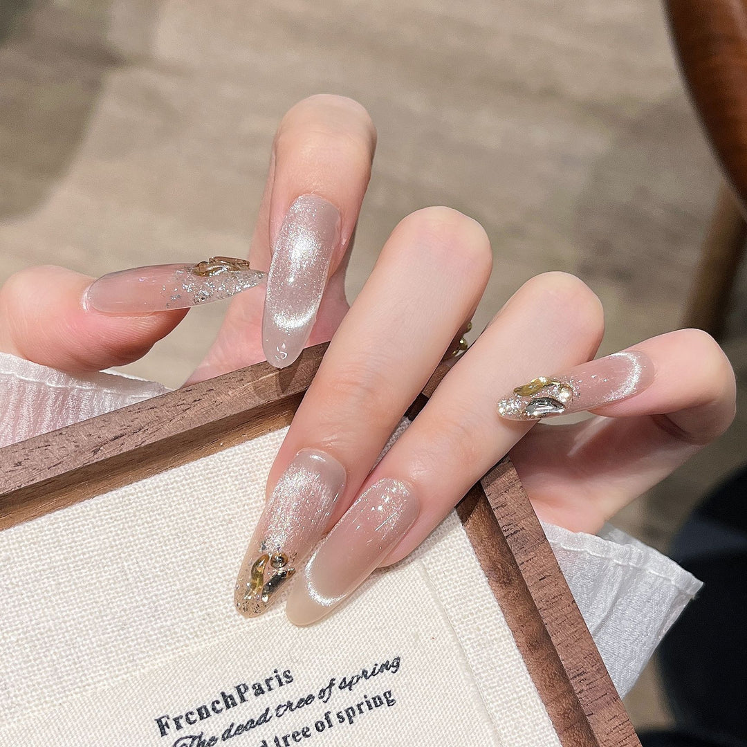 Glitter-Embellished Press-On Nail Extensions Stornfield