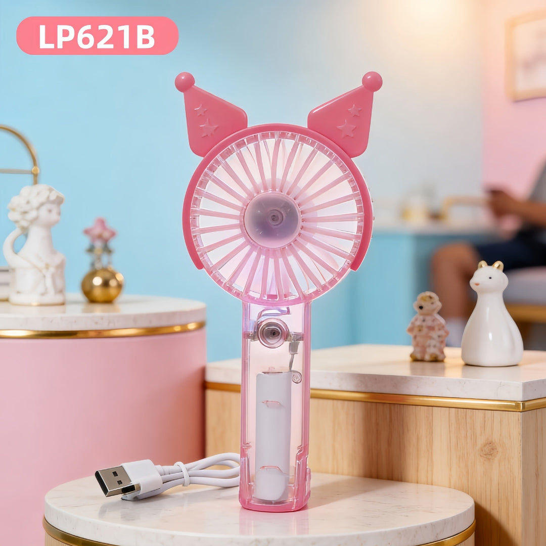 Women's Portable Hand Fan with Cute Rabbit Design Stornfield