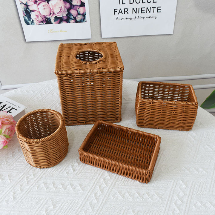 Handcrafted Woven Storage Basket with Open Top Stornfield