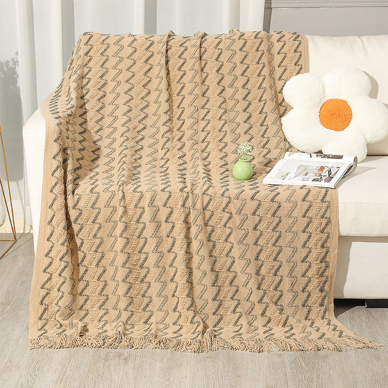Women's Decorative Zigzag Knit Blanket Stornfield