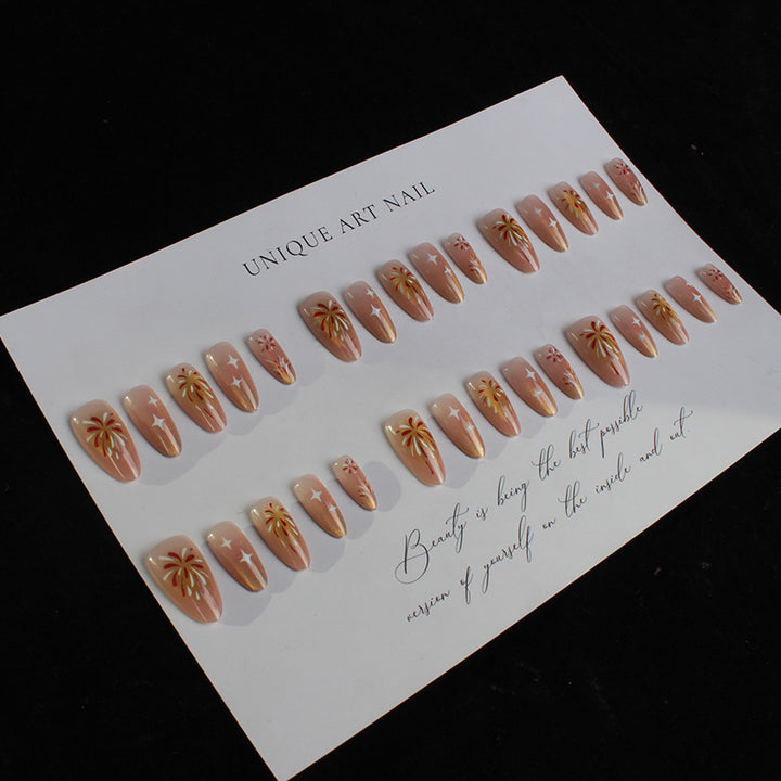 Handcrafted Press-On Nail Art Set Stornfield