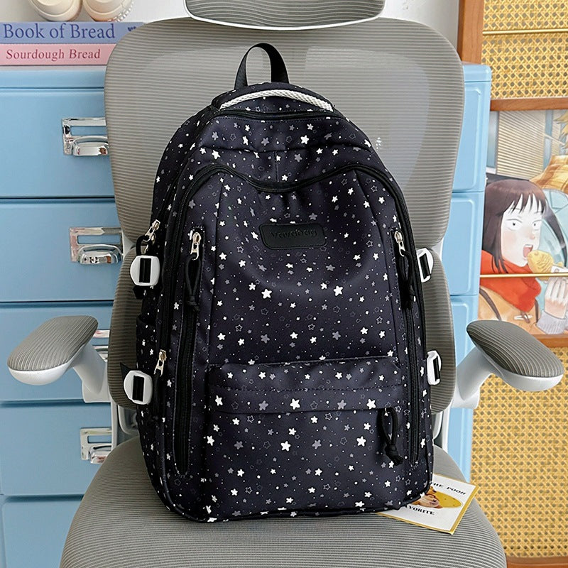 Star-Print Multi-Pocket Backpack Stornfield