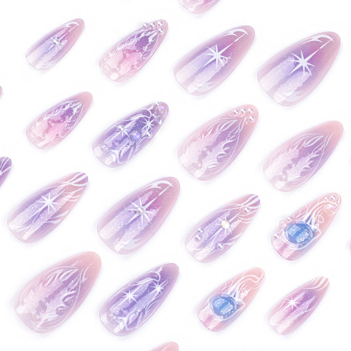 Artful nail extensions in an elegant design with gloss accents Stornfield