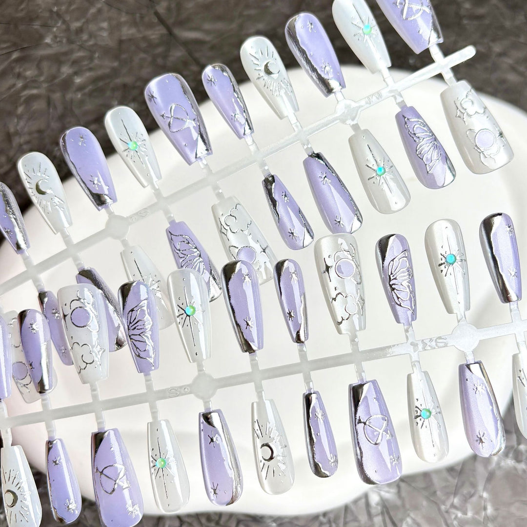 Celestial-Design Press-On Nail Art Set