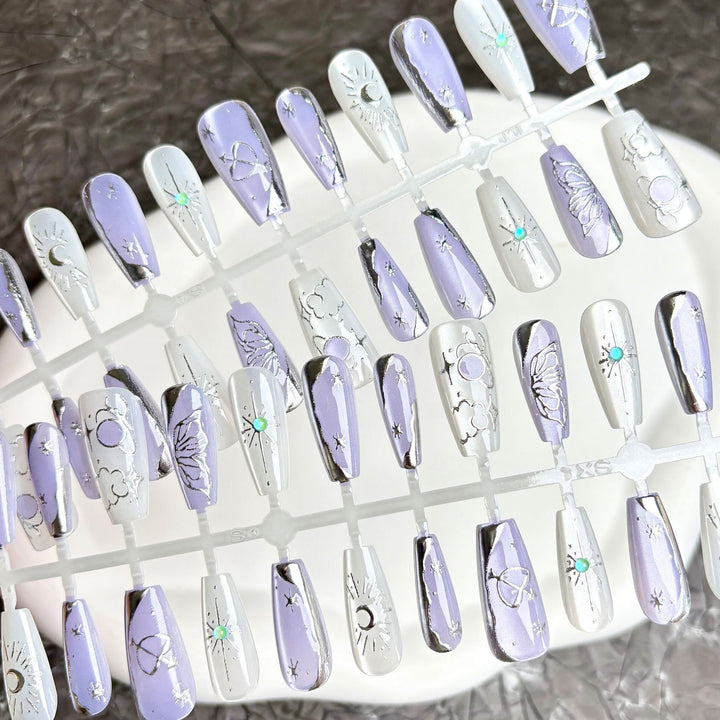 Celestial-Design Press-On Nail Art Set
