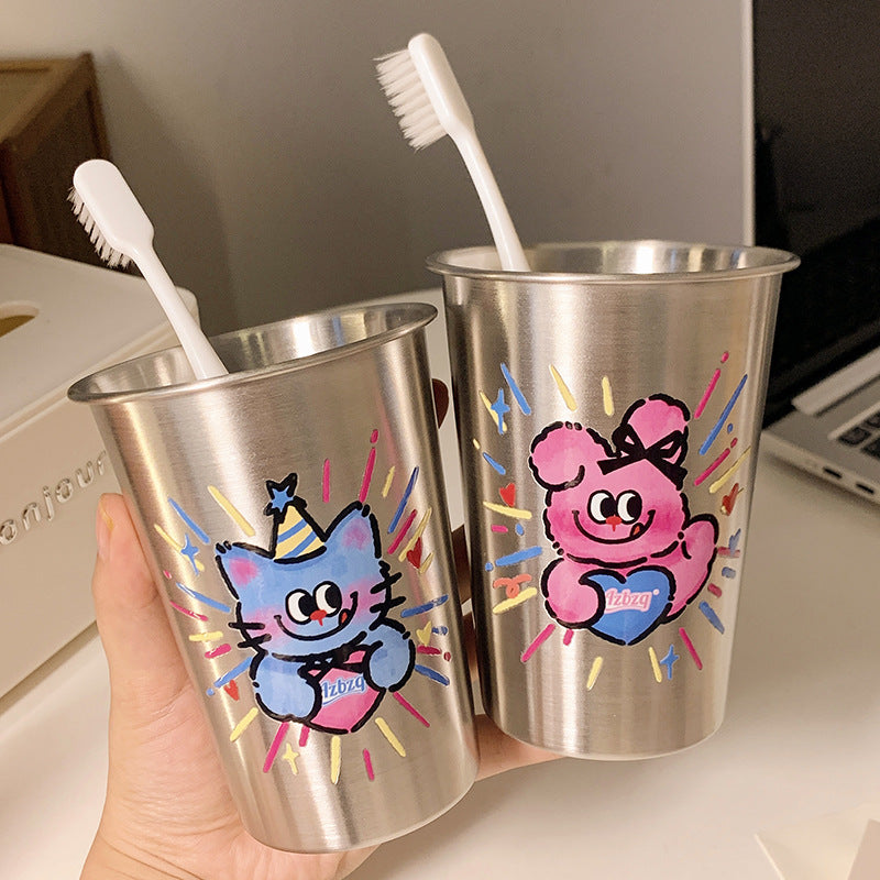 Stainless Steel Drinking Cup with Playful Character Design Stornfield