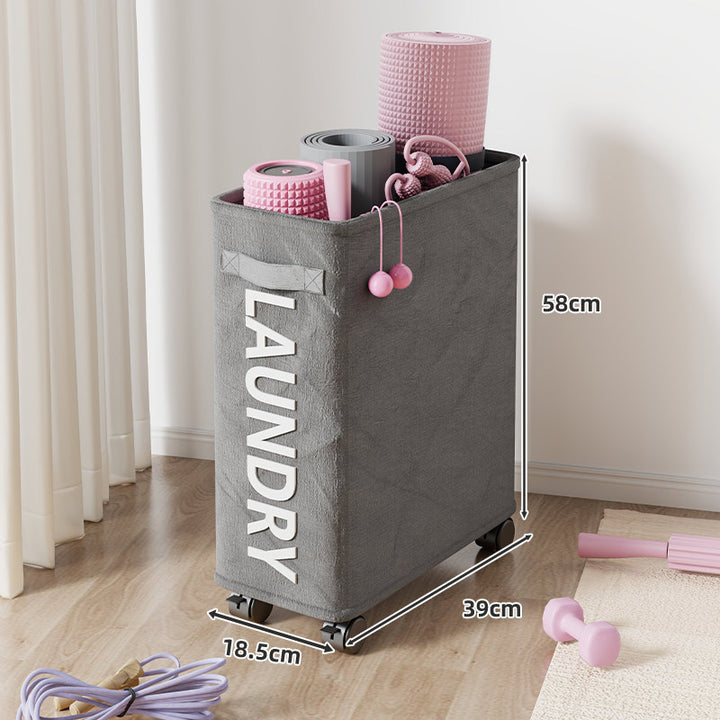 Rolling Yoga Mat and Foam Roller Storage Cart