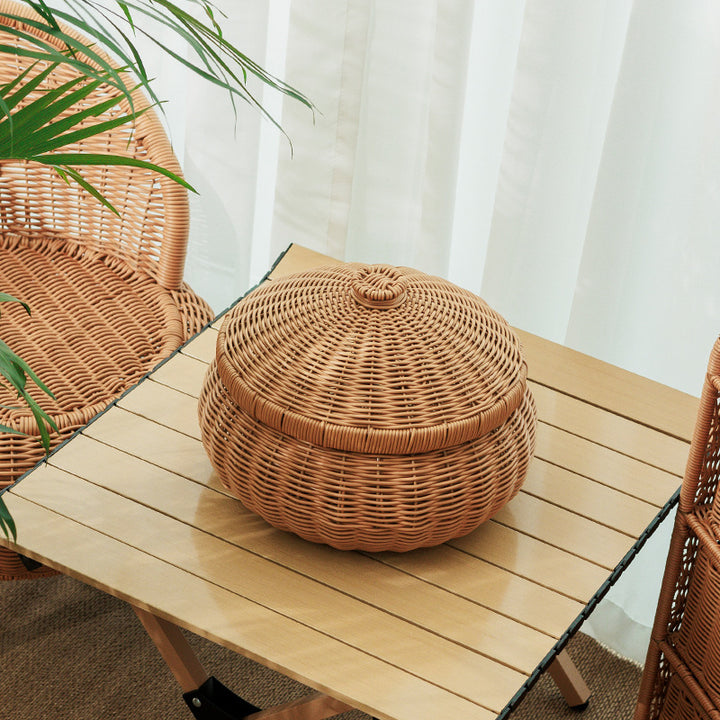 Handcrafted Natural Fiber Storage Container Stornfield
