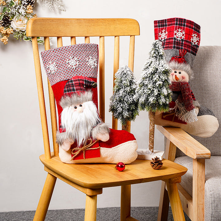 Festive Christmas stocking with reindeer motif Stornfield