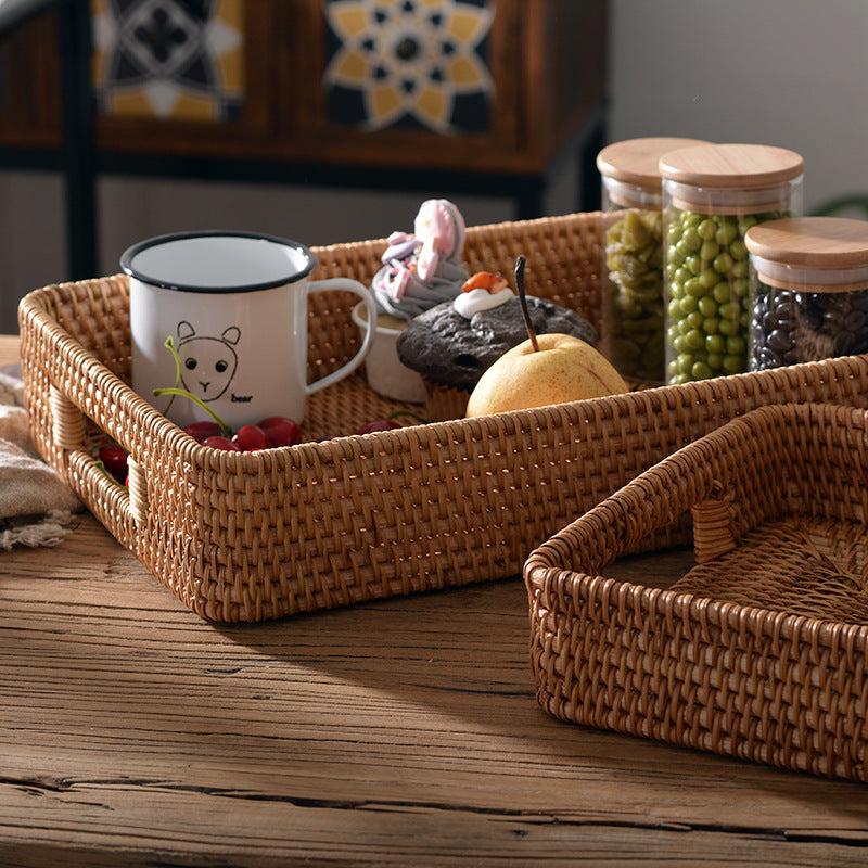 Ladies rectangular serving basket with practical handles Stornfield