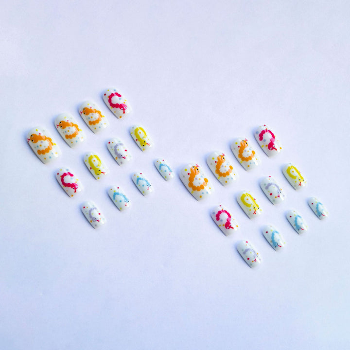 Whimsical Caterpillar-Themed Nail Art Kit