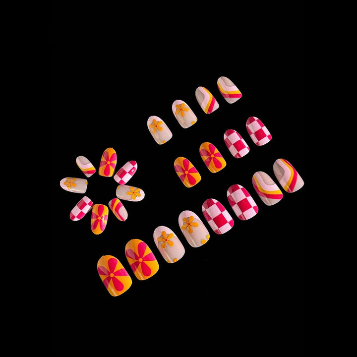 Creative Art Nail Set with Vibrant Patterns Stornfield