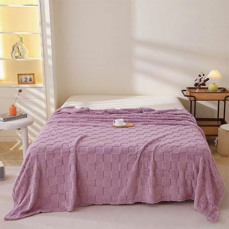 Women Plush Bedspread with Textured Design Stornfield