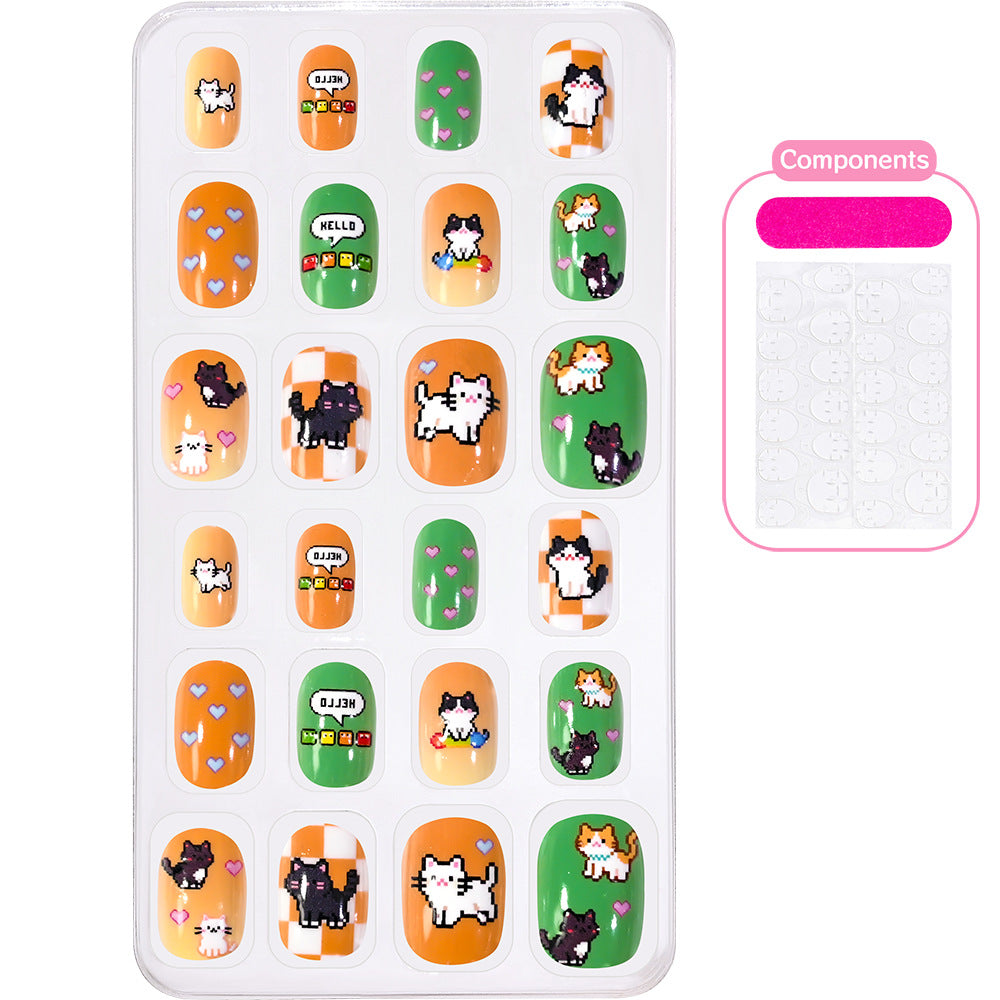 Creative Cartoon-Themed Press-On Nail Collection Stornfield