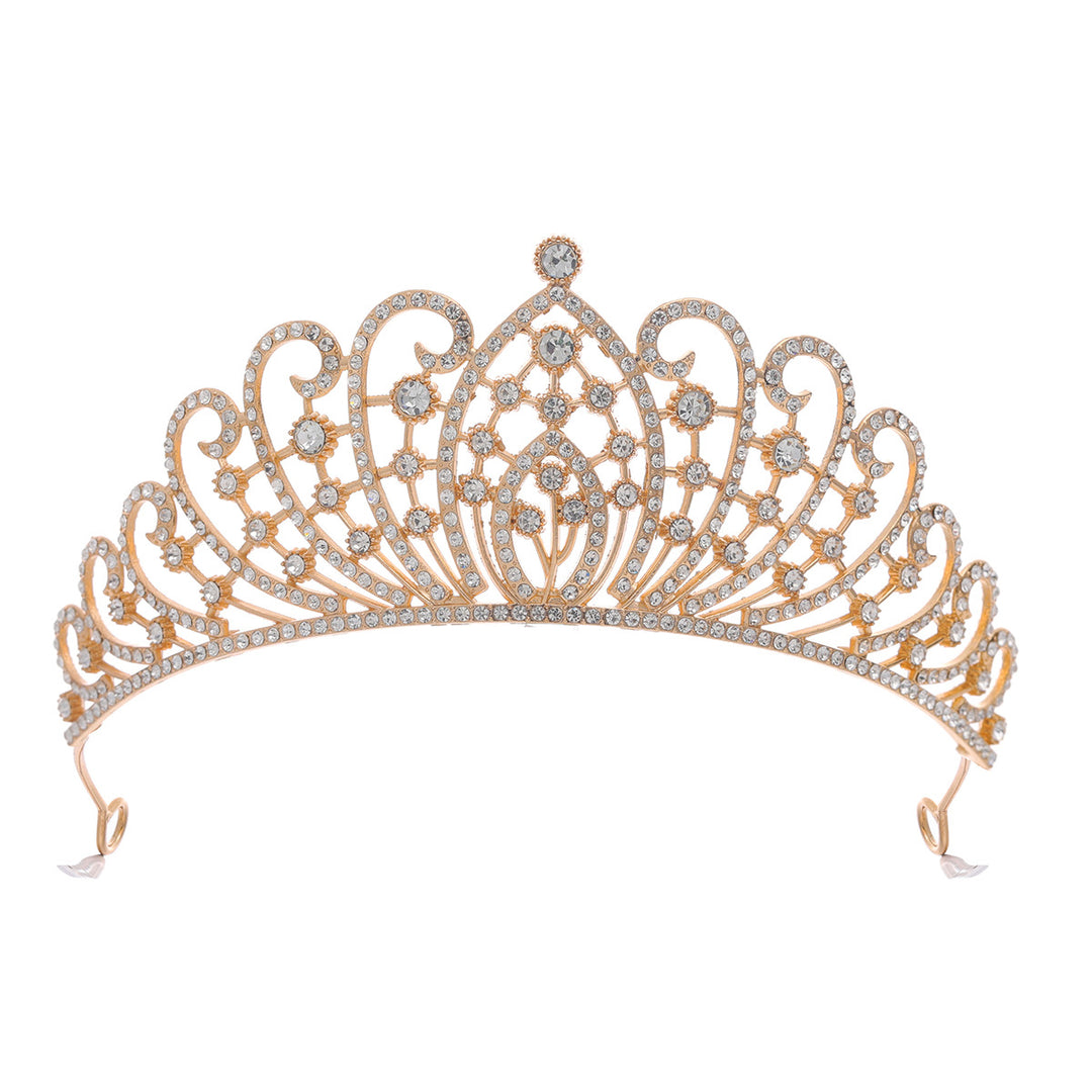 Ladies Elegant Rhinestone Tiara with Floral Details Stornfield