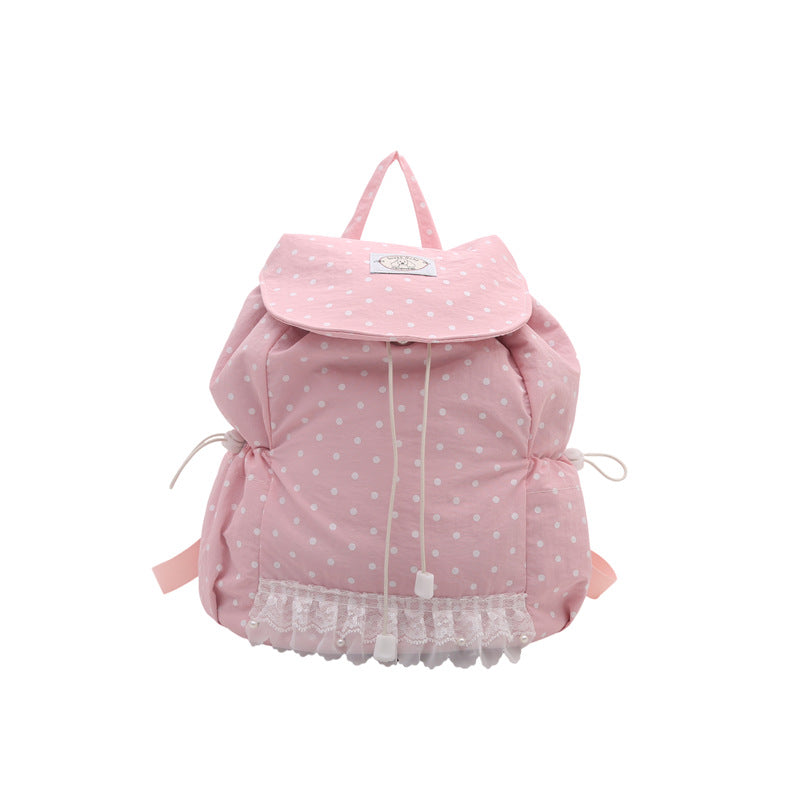 Charming Polka Dot Ruffled Backpack Stornfield