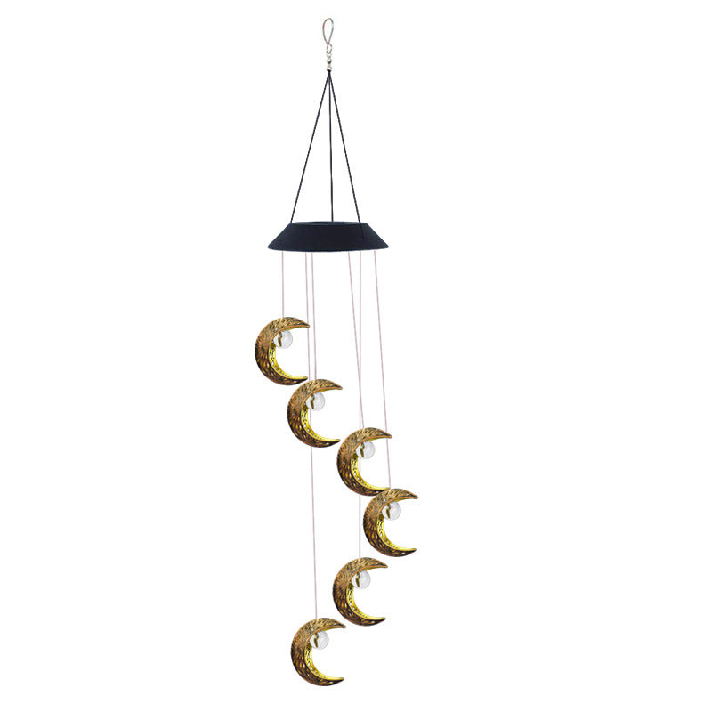 Decorative Hanging Star Wind Chime With Brass Stars And Tubular Aluminum Chimes Stornfield