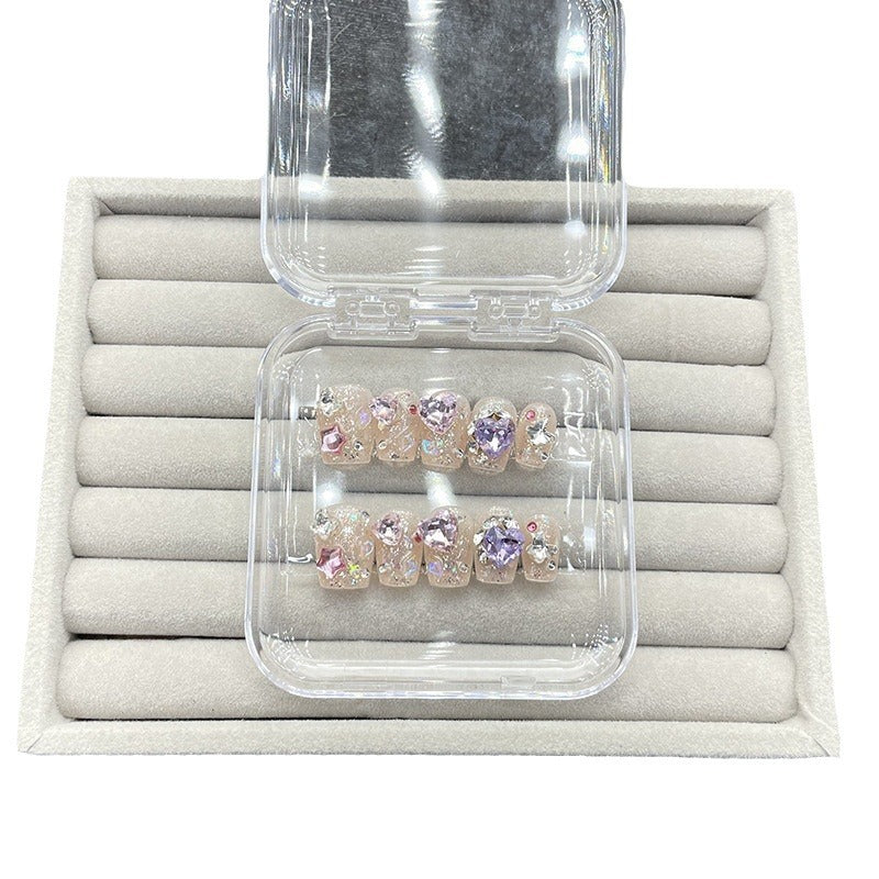 Decorative Rhinestone Press-On Nail Set