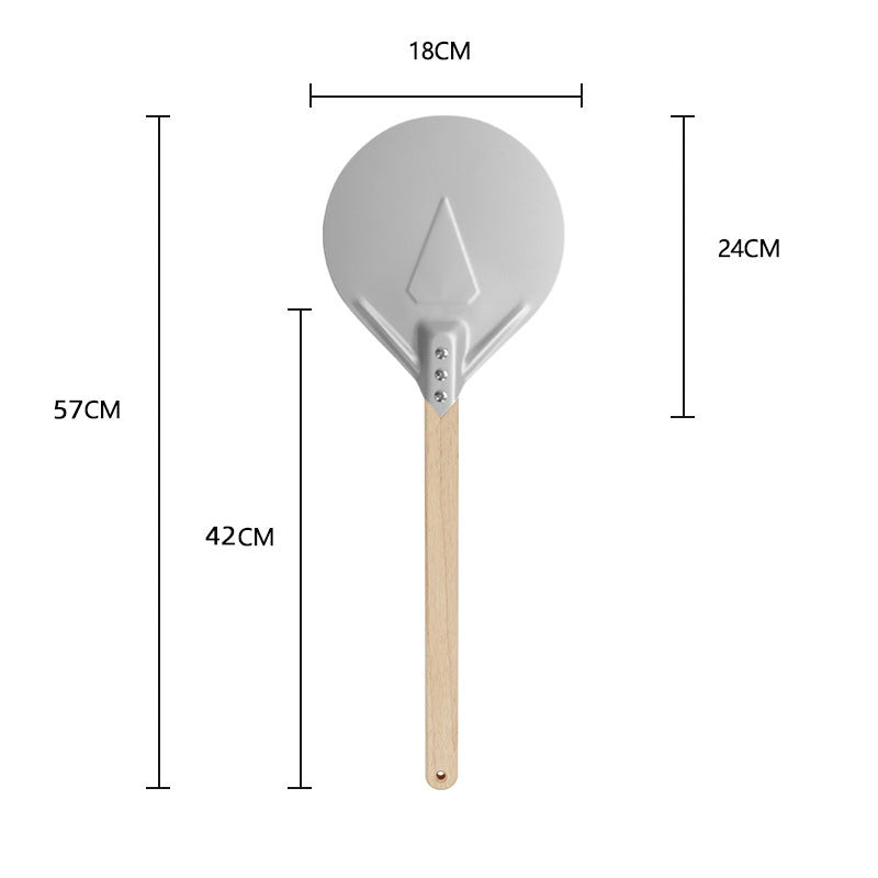 long-handled perforated pizza peel with wooden handle Stornfield