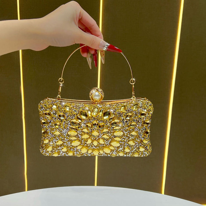 Ornate Gem-Embellished Evening Clutch