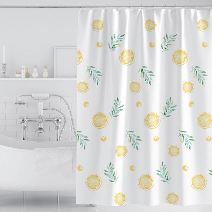 Women's Vibrant Citrus Print Shower Curtain Stornfield