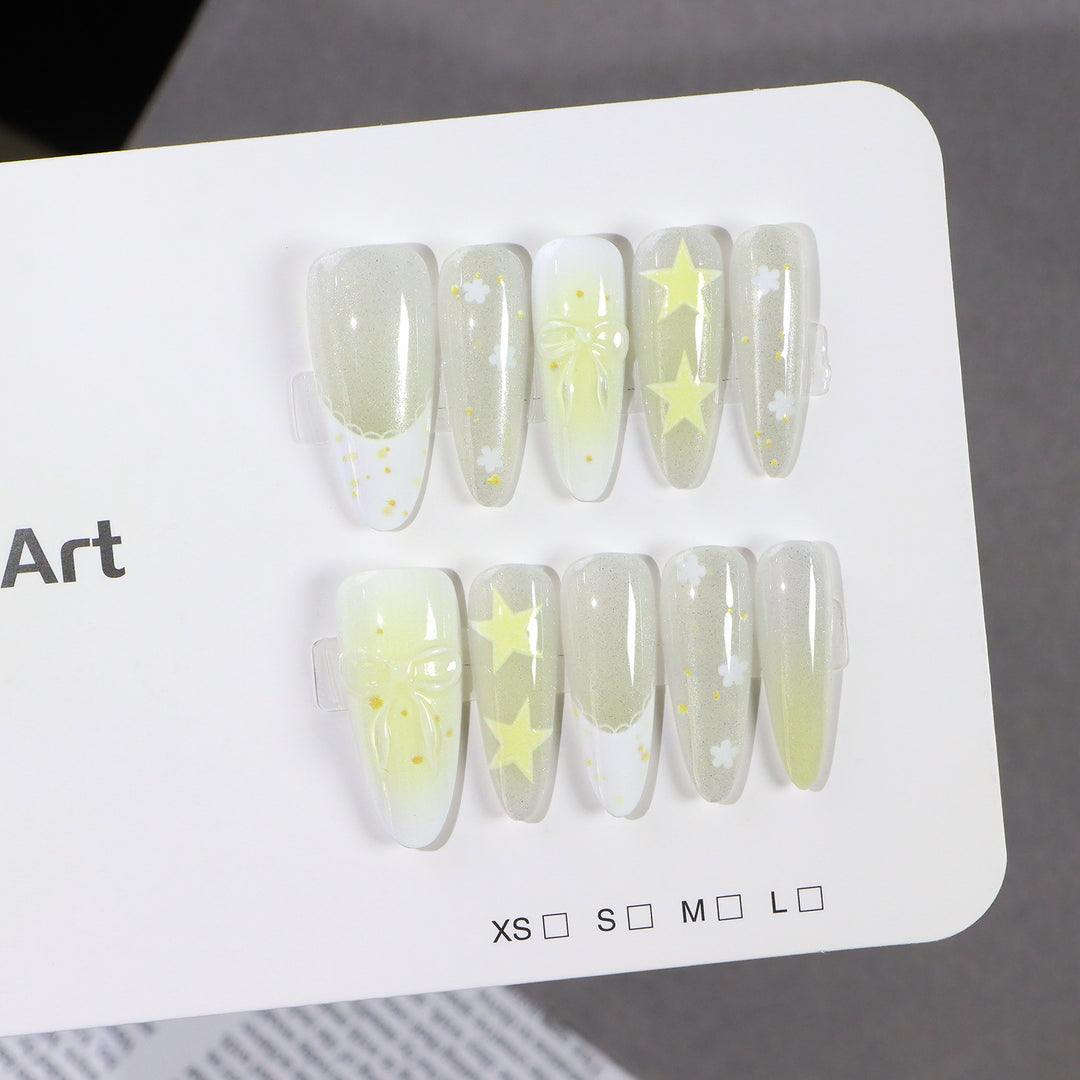 Starry Themed Press-On Nail Art Set Stornfield